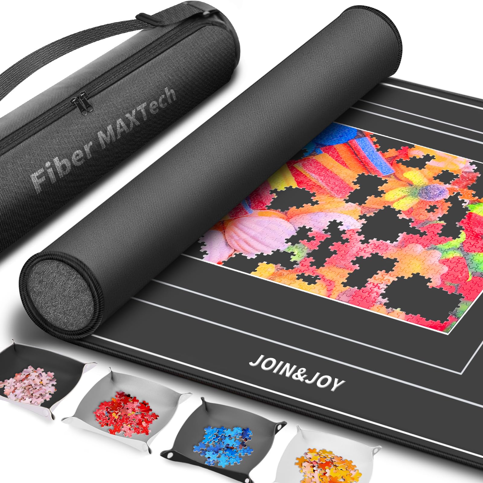 Amazon.com: Join&Joy Jigsaw Puzzle Mat Roll Up, Rubber Saver Pad